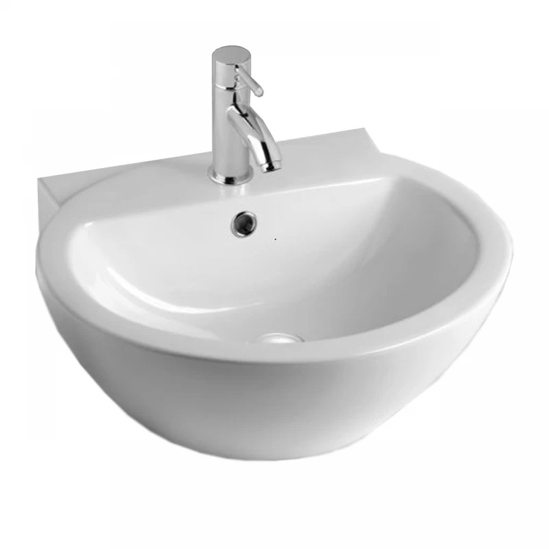 Lavoar pe blat Gala Loop alb 51.5x48 cm