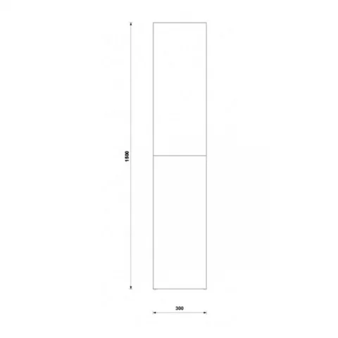 Dulap inalt suspendat Gala Shona 30x150 cm alb mat 2 usi 