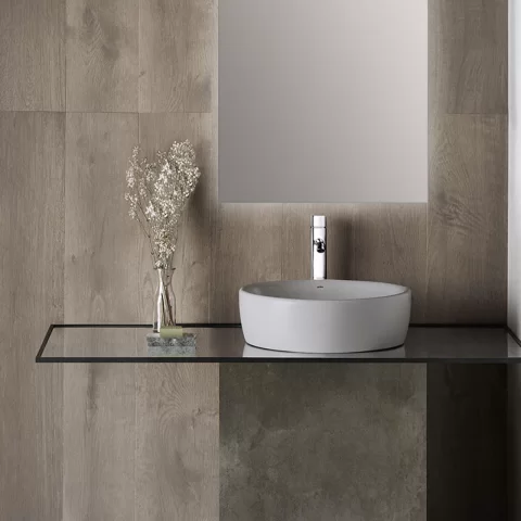 Lavoar pe blat Gala Urban alb perla Ø 45 cm