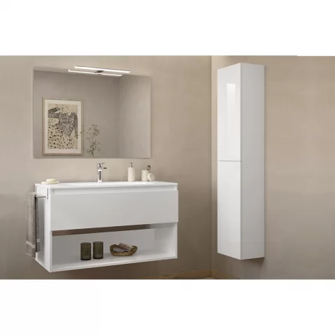 Set PROMO mobilier baza si lavoar Gala Daily 100x46 cm 1 sertar stejar rustic