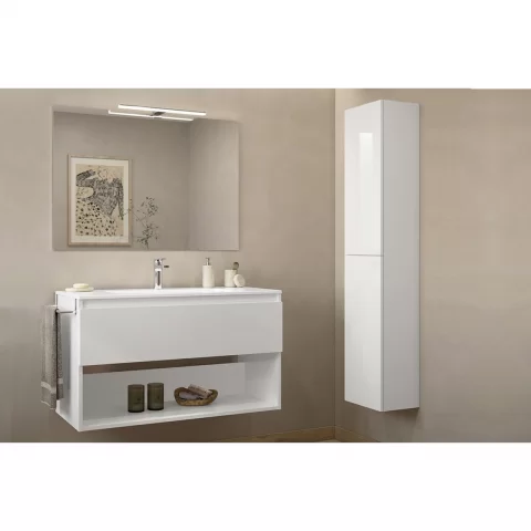 Set PROMO mobilier baza si lavoar Gala Daily 60x46 cm 1 sertar alb