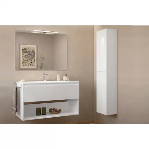 Set PROMO mobilier baza si lavoar Gala Daily 60x46 cm 1 sertar gri