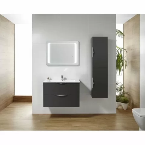 Set PROMO mobilier baza Gala Agata si lavoar Klea 61x46 cm 2 sertare gri mat