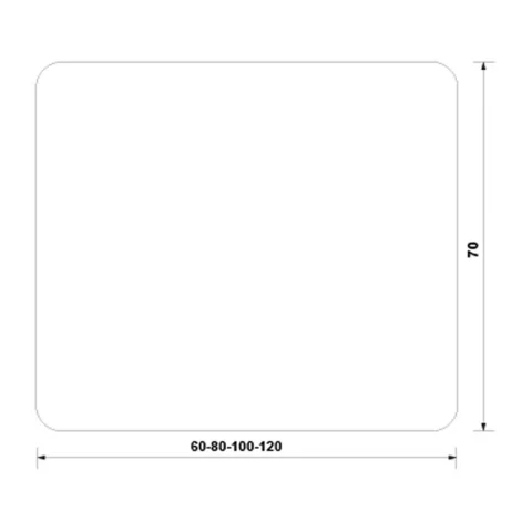 Oglinda dreptunghiulara Gala Curve 100x70 cm