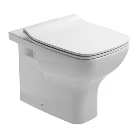 Vas WC pe pardoseala Gala Street Square 55x35.5 cm alb lipit de perete