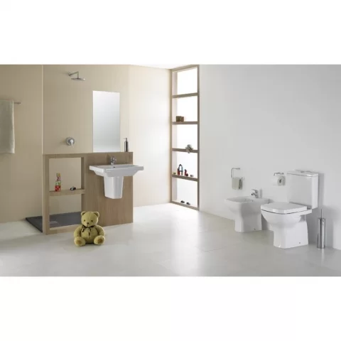 Vas WC pe pardoseala Gala Street Square 55x35.5 cm alb lipit de perete