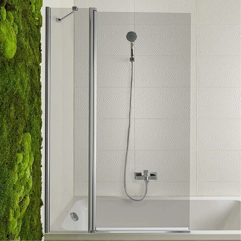 Paravan cada batant Gala New Step 120x150 cm profil crom