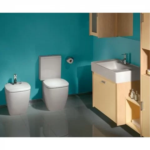 Bideu pe pardoseala Gala Universal 56x39 cm alb