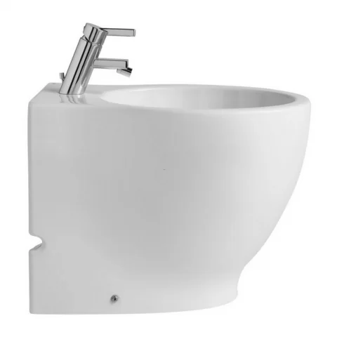 Bideu pe pardoseala Gala Klea 53x37 cm alb