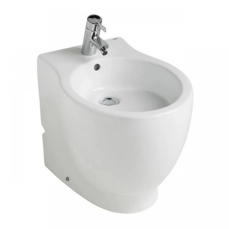 Bideu pe pardoseala Gala Klea 53x37 cm alb