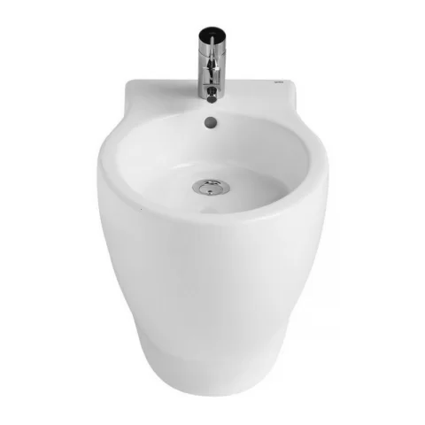 Bideu pe pardoseala Gala Klea 53x37 cm alb