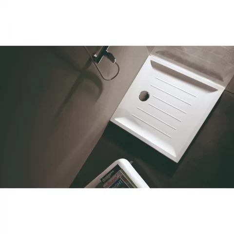 Cadita dus patrata Gala Vita acril 90x90 cm alb