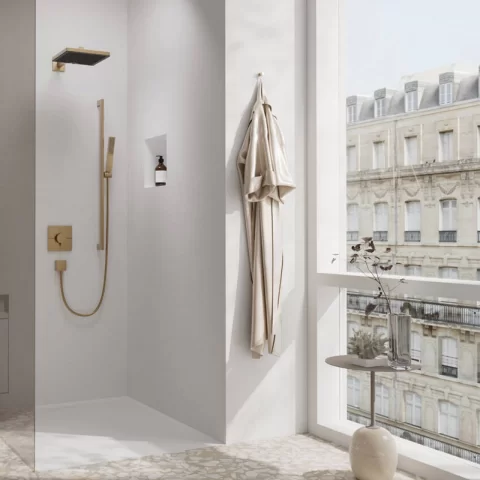 Brat de dus Hansgrohe E 39 cm bronz periat