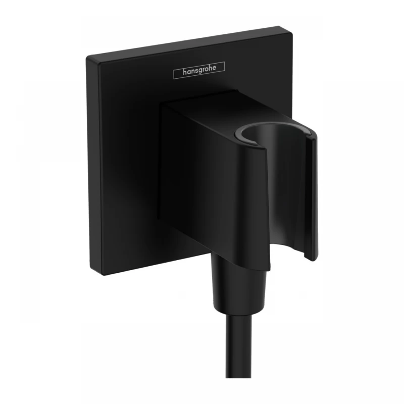 Cot iesire dus Hansgrohe Fixfit E cu suport para negru mat