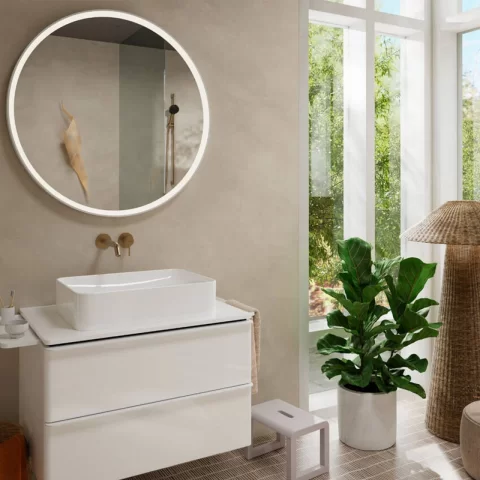 Para dus Hansgrohe Pulsify Select S Relaxation cu 3 tipuri de jet bronz periat