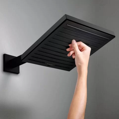 Palarie dus patrata Hansgrohe Pulsify E 260 negru mat cu 1 tip de jet 