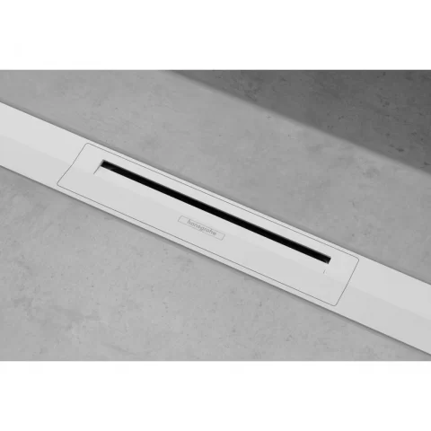 Grila pentru rigola dus Hansgrohe RainDrain Flex ajustabil alb mat 80 cm