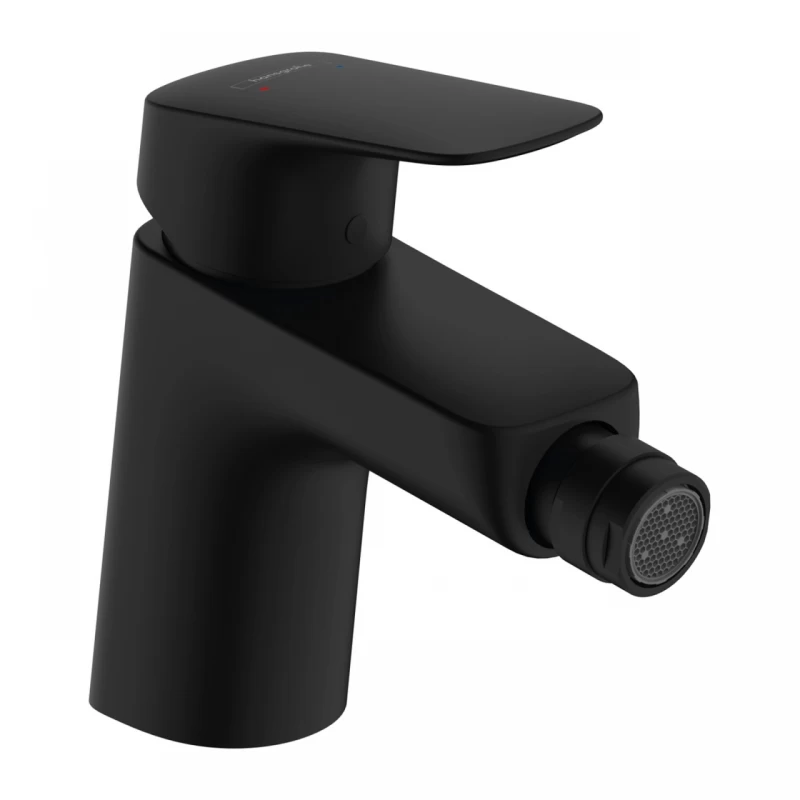 Baterie bideu Hansgrohe Logis 70 negru mat cu ventil pop-up