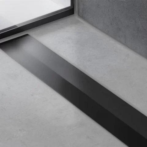 Grila pentru rigola dus Hansgrohe RainDrain Flex ajustabil negru mat 80 cm