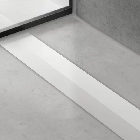 Grila pentru rigola dus Hansgrohe RainDrain Flex ajustabil alb mat 80 cm