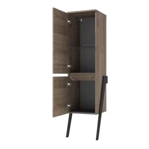 Dulap inalt stativ Defra Op-Arty 44x163 cm 2 usi nuc rockford natur