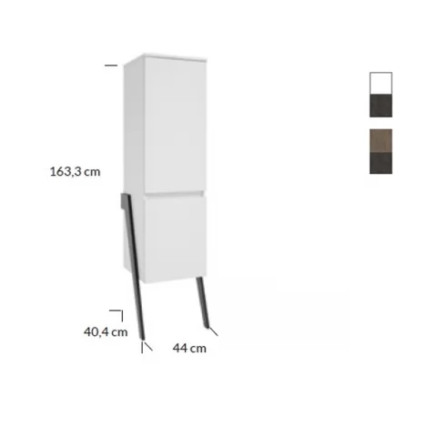 Dulap inalt stativ Defra Op-Arty 44x163 cm 2 usi nuc rockford natur