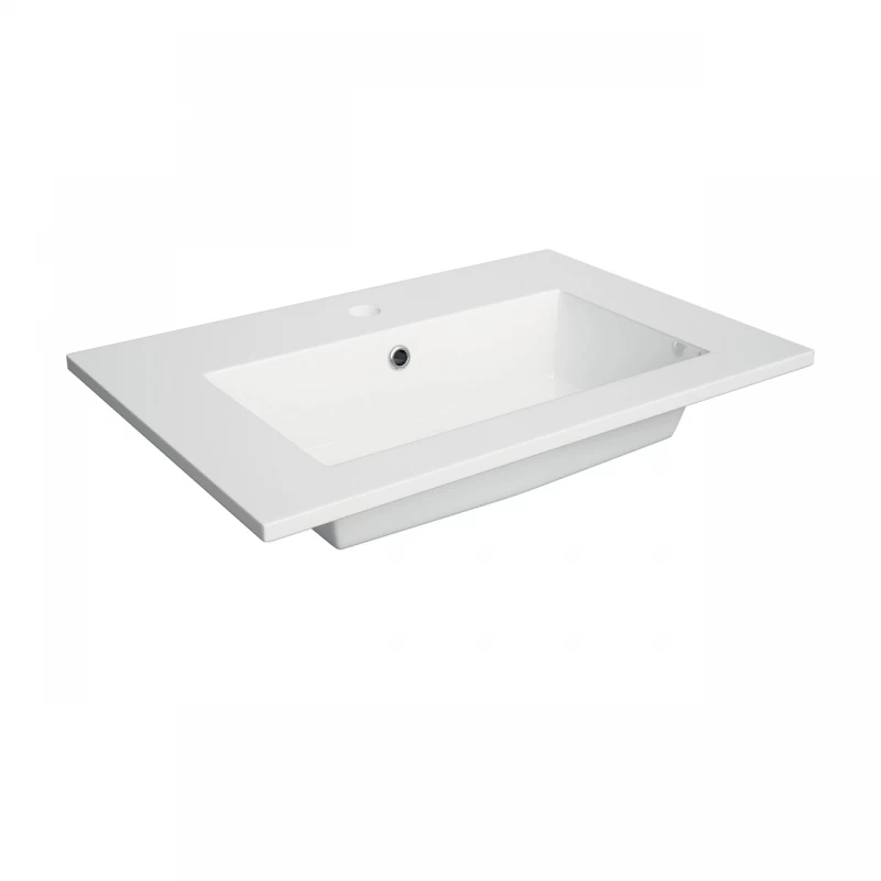 Lavoar pe mobilier Defra Flex compozit mineral 80.3x40 cm alb lucios