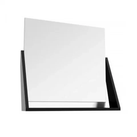 Oglinda cu etajera Defra Op-Arty alb 64.2x58.5 cm alb lucios-negru mat