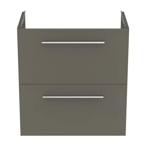 Baza lavoar suspendat Ideal Standard i.life S 2 sertare 60x37.5 cm gri cuart mat