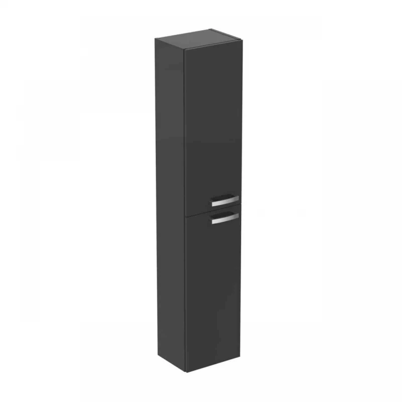 Dulap inalt suspendat Ideal Standard Tempo 30x150 cm gri lucios 2 usi