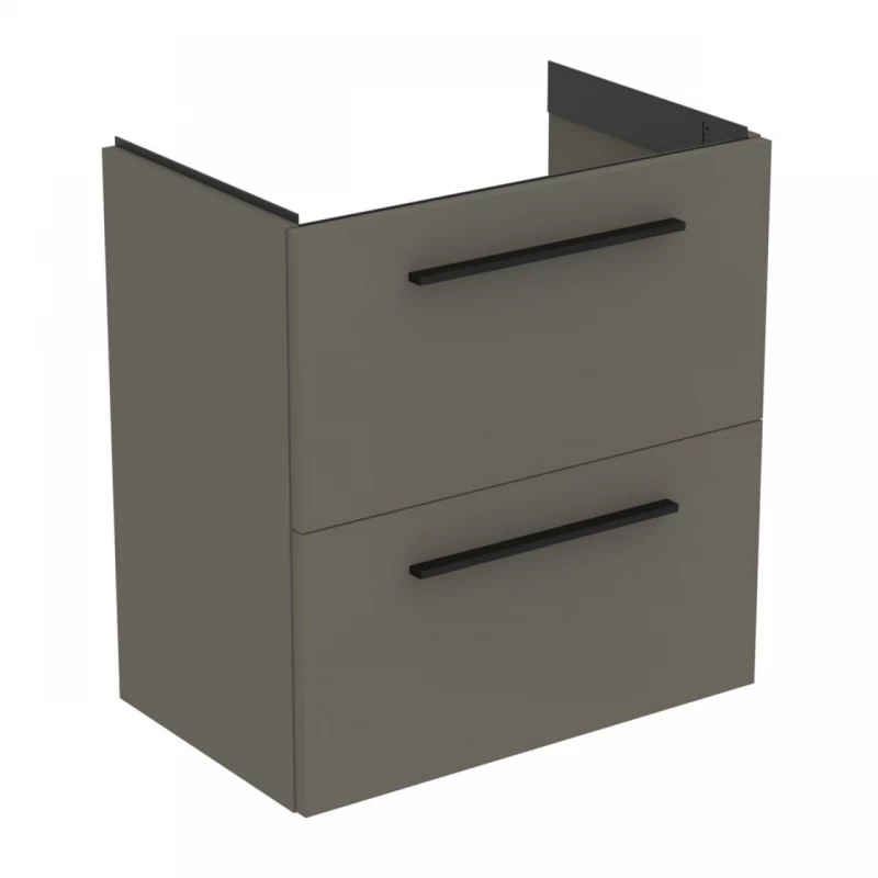 Baza lavoar suspendat Ideal Standard i.life S 2 sertare 60x37.5 cm gri cuart mat