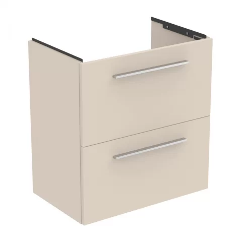 Baza lavoar suspendat Ideal Standard i.life S 2 sertare 60x37.5 cm bej nisipiu mat