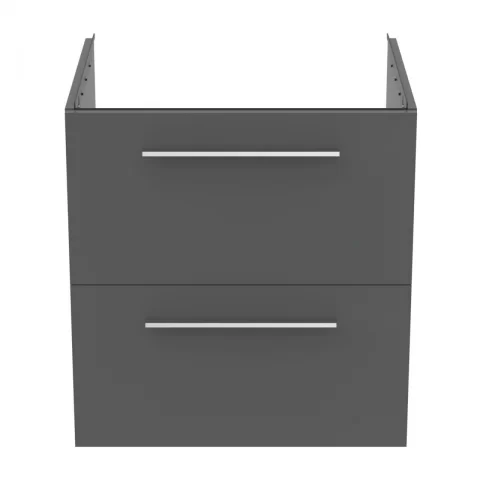 Baza lavoar suspendat Ideal Standard i.life B 2 sertare 60x50.5 cm gri cuart mat