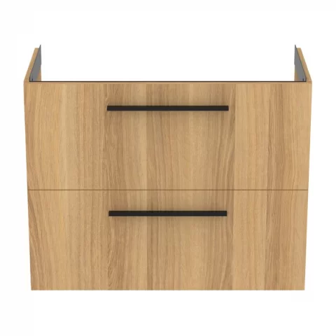 Baza lavoar suspendat Ideal Standard i.life S 2 sertare 80x37.5 cm stejar natural
