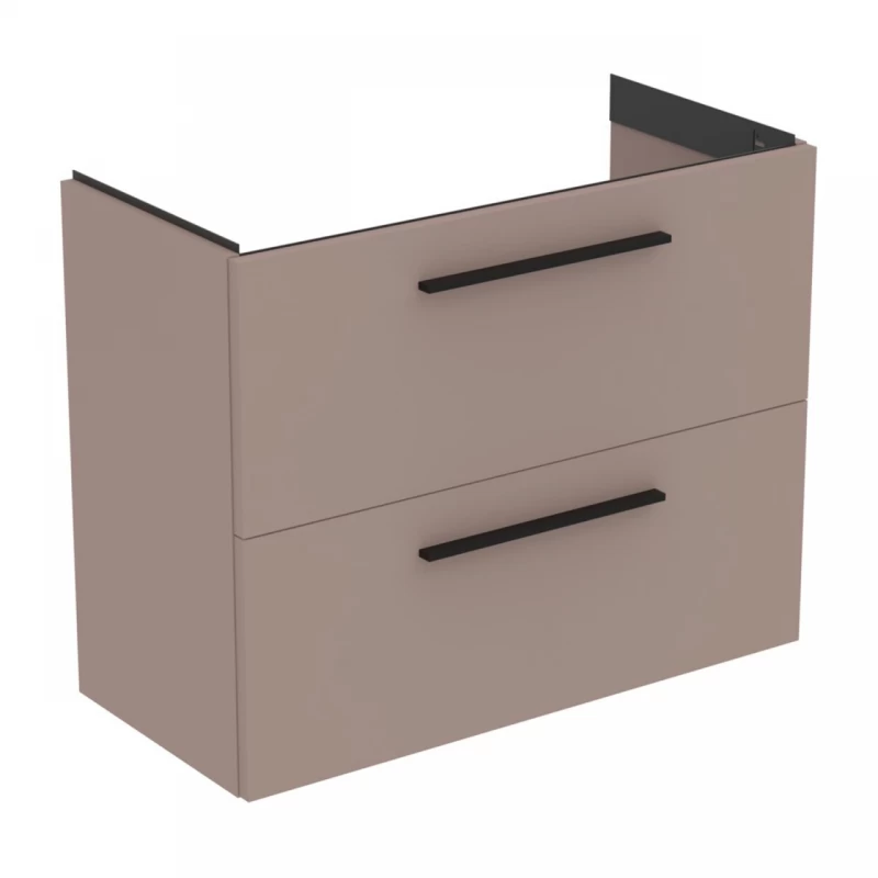 Baza lavoar suspendat Ideal Standard i.life S 2 sertare 80x37.5 cm gri bej mat