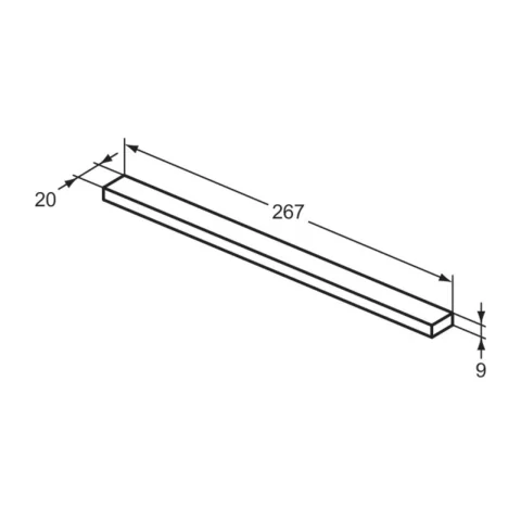 Maner mobilier Ideal Standard i.life 27 cm crom mat