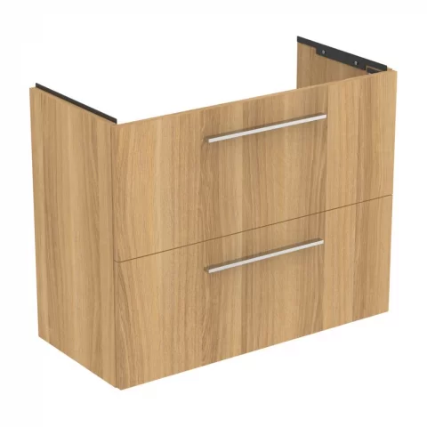Baza lavoar suspendat Ideal Standard i.life S 2 sertare 80x37.5 cm stejar natural