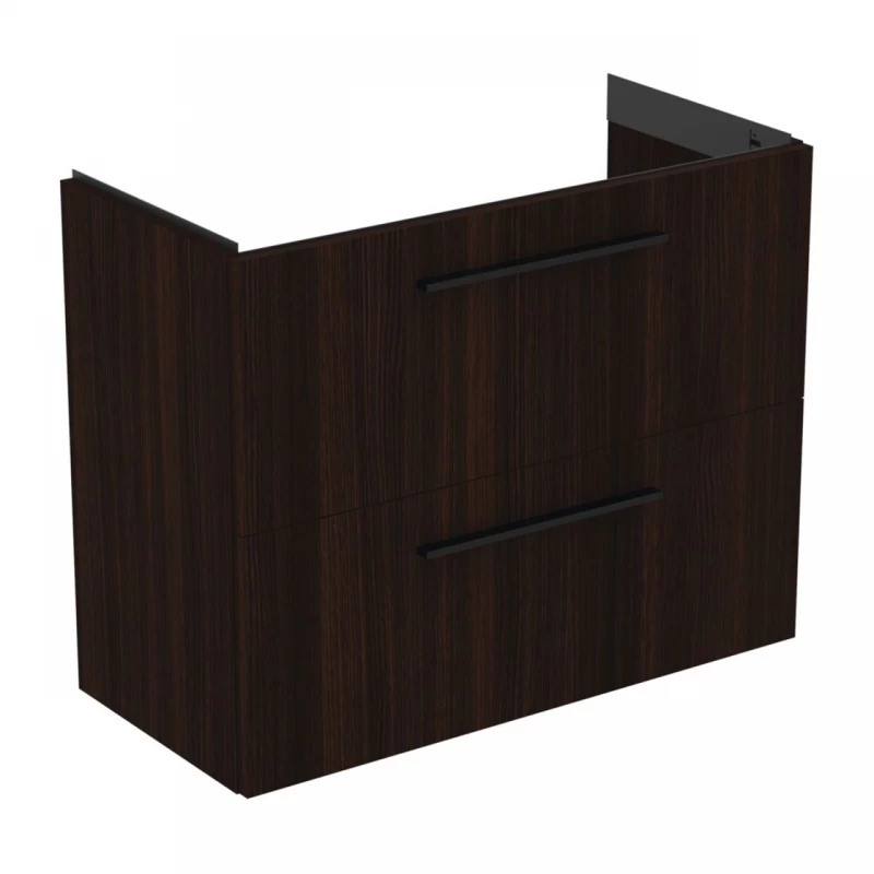 Baza lavoar suspendat Ideal Standard i.life S 2 sertare 80x37.5 cm stejar cafeniu