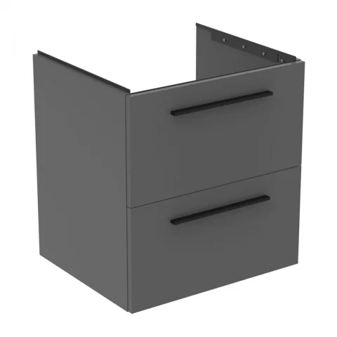 Baza lavoar suspendat Ideal Standard i.life B 2 sertare 60x50.5 cm gri cuart mat