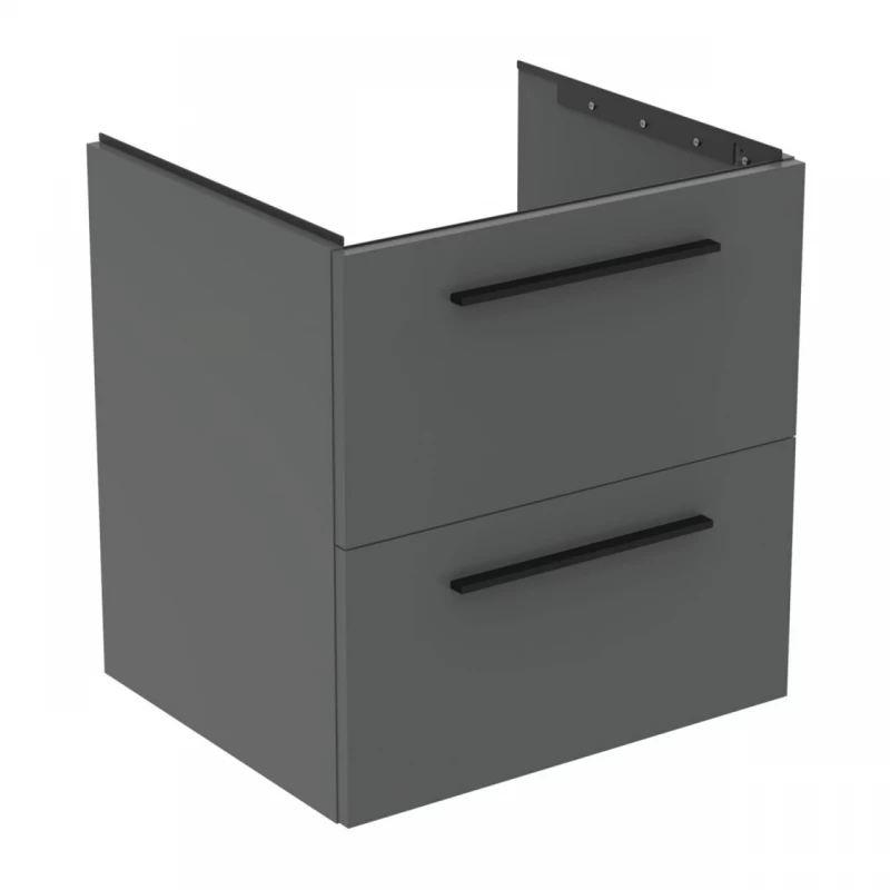 Baza lavoar suspendat Ideal Standard i.life B 2 sertare 60x50.5 cm gri cuart mat