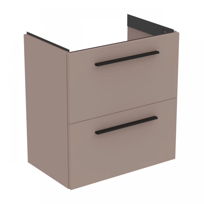 Baza lavoar suspendat Ideal Standard i.life S 2 sertare 60x37.5 cm gri bej mat