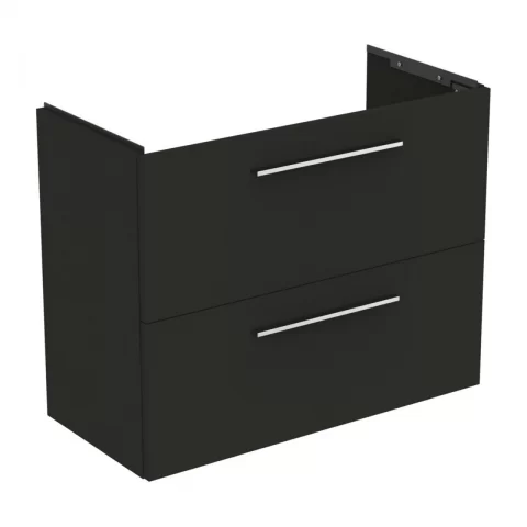 Baza lavoar suspendat Ideal Standard i.life S 2 sertare 80x37.5 cm gri carbon mat