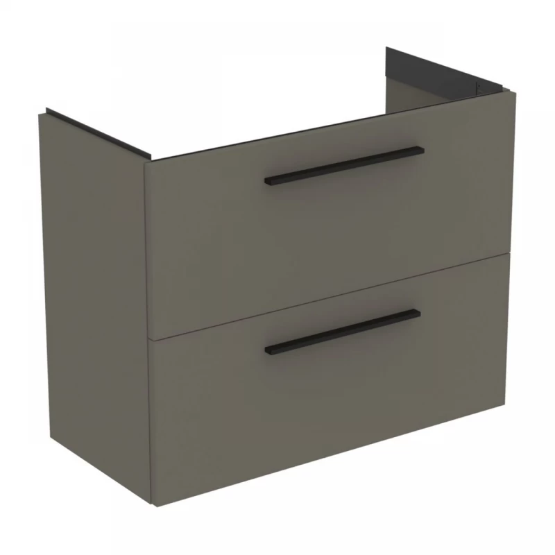 Baza lavoar suspendat Ideal Standard i.life S 2 sertare 80x37.5 cm gri cuart mat