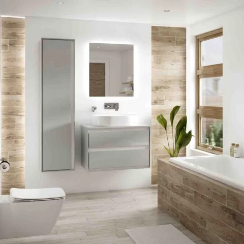 Blat mobilier baie Ideal Standard Connect Air 60x44.2 cm gri-alb