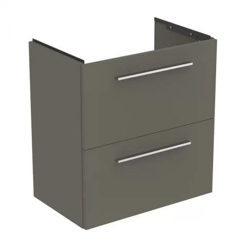 Baza lavoar suspendat Ideal Standard i.life S 2 sertare 60x37.5 cm gri cuart mat