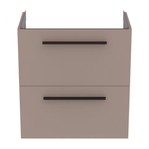 Baza lavoar suspendat Ideal Standard i.life S 2 sertare 60x37.5 cm gri bej mat