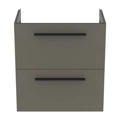 Baza lavoar suspendat Ideal Standard i.life S 2 sertare 60x37.5 cm gri cuart mat