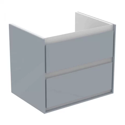 Baza lavoar suspendat Ideal Standard Connect Air 2 sertare 60x44 cm gri-alb
