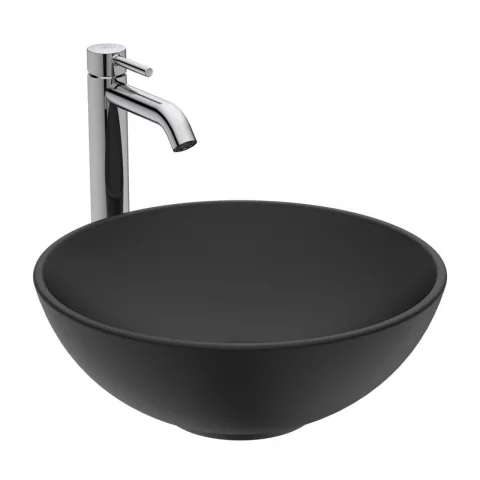 Lavoar pe blat Ideal Standard Strada negru mat Ø41 cm