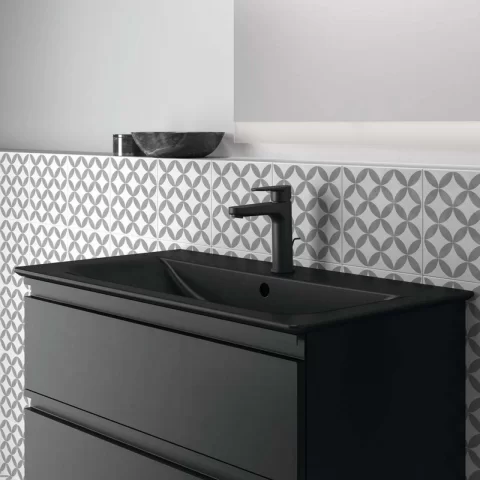 Lavoar pe mobilier Ideal Standard Connect Air negru mat 84x46 cm 